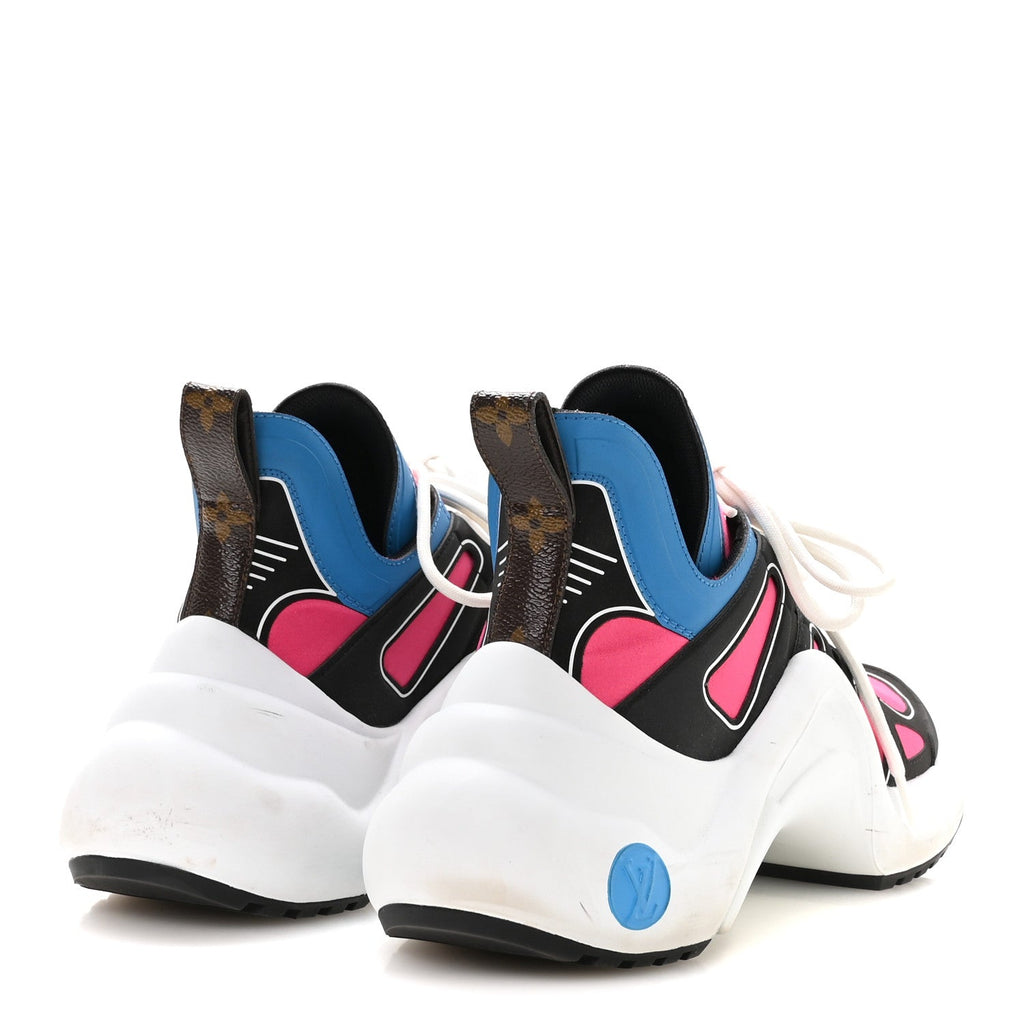 Calfskin Technical Satin LV Archlight Sneakers 38.5 Rose Pop Pink
