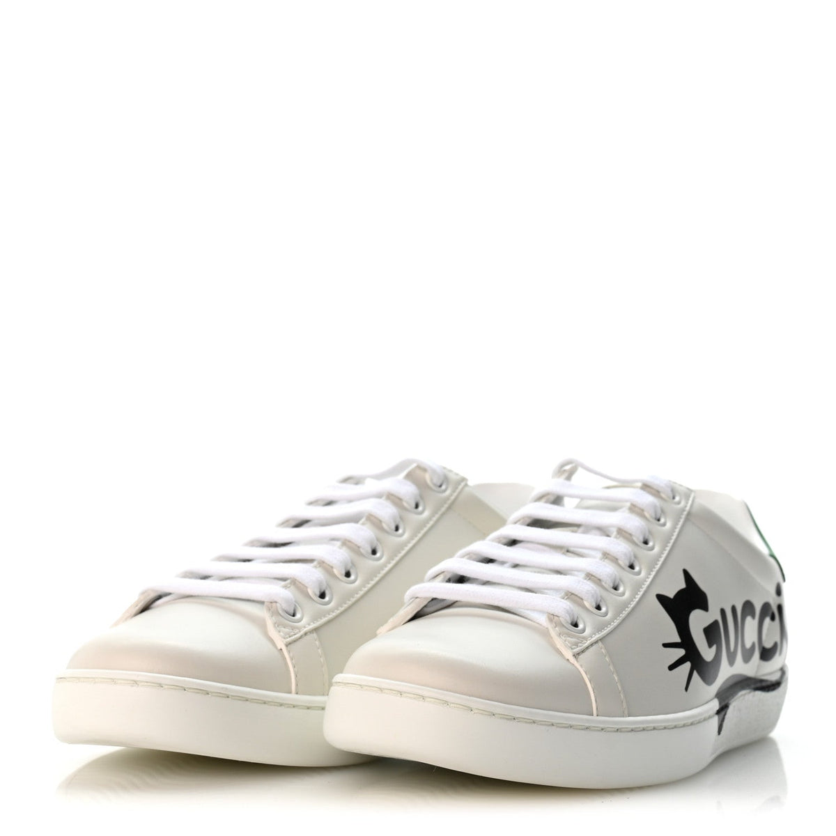 Evolution Calfskin Cat Womens Ace Sneakers 36.5 White New Shamrock