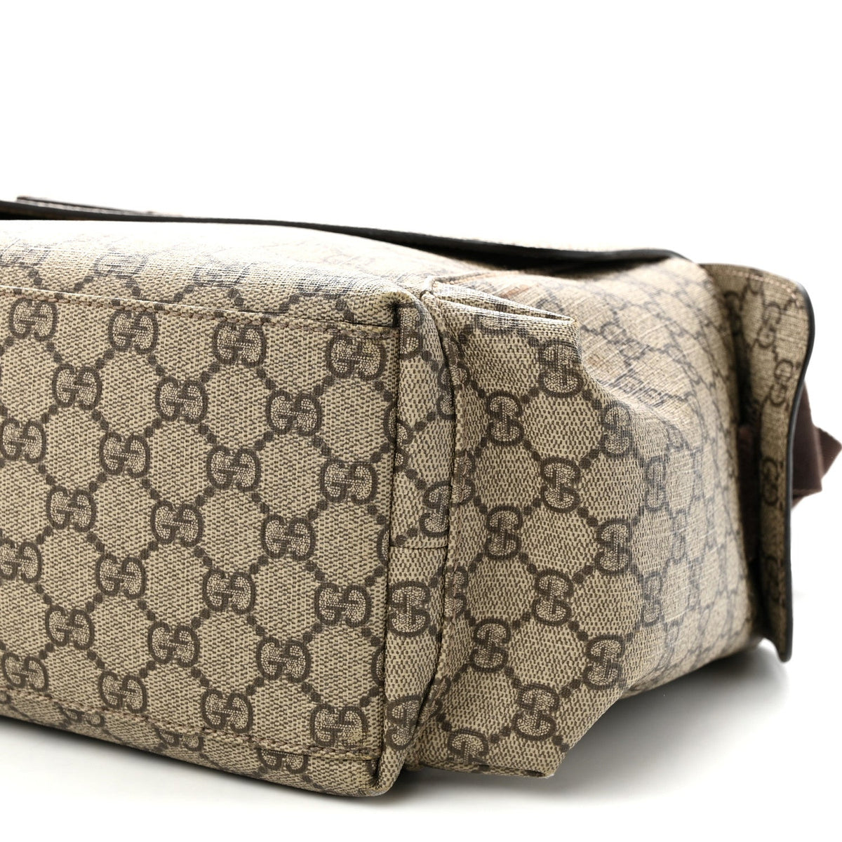 GG Plus Monogram Messenger Diaper Bag Dark Brown