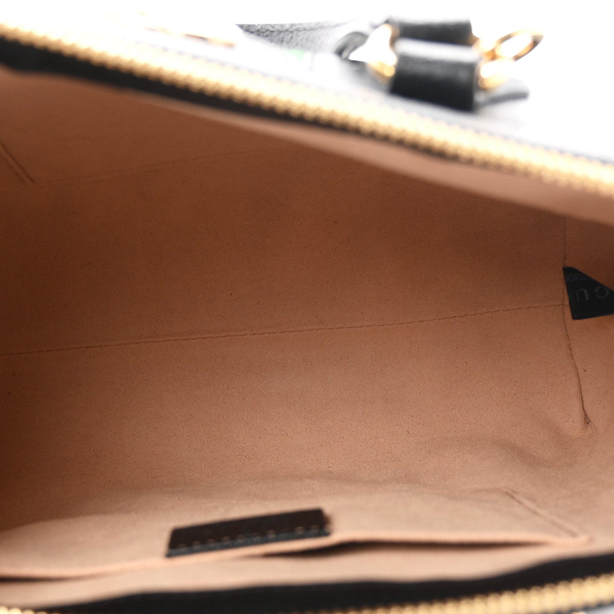 Textured Calfskin Web Small Ophidia Tote Bag Black