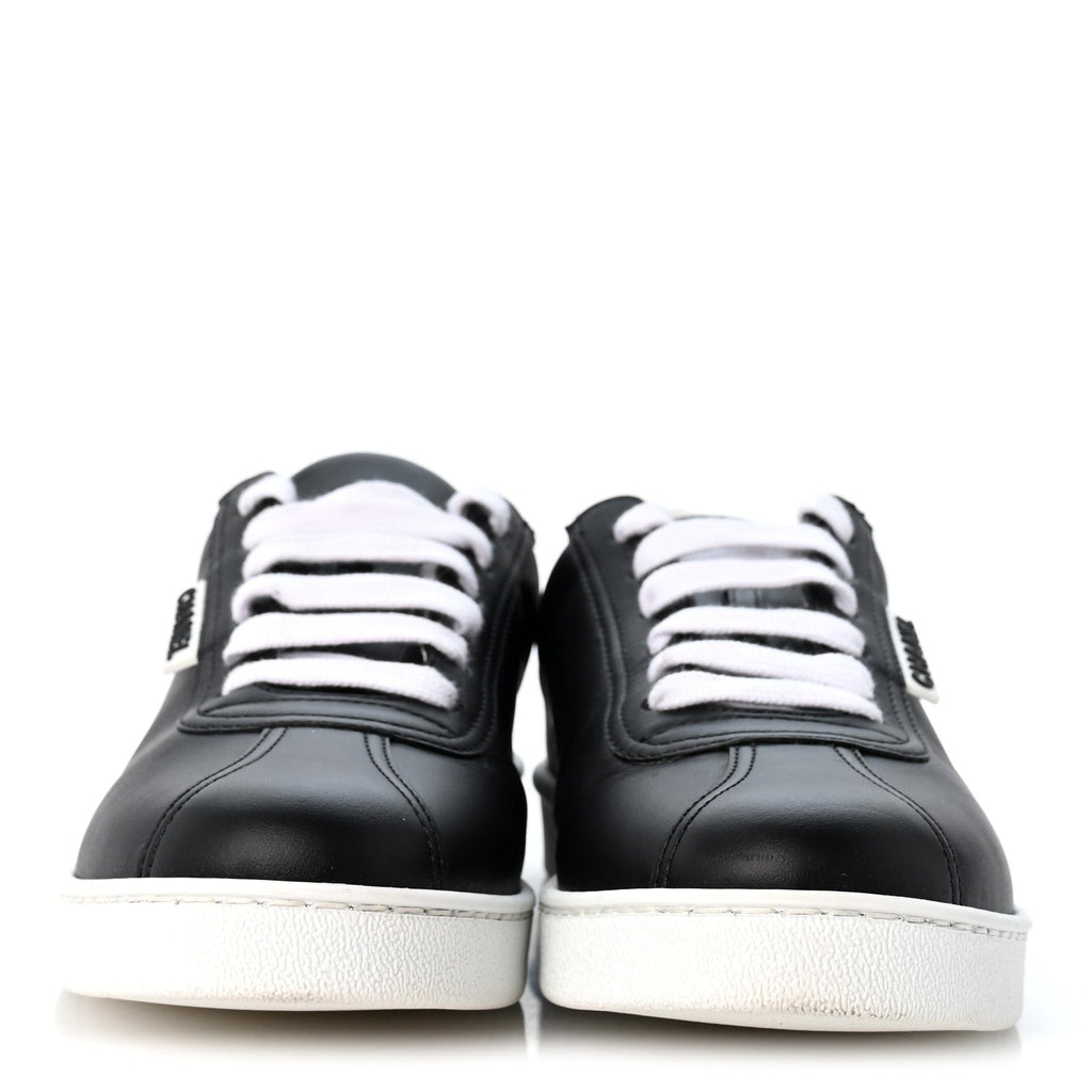 Calfskin CC Womens Sneakers 38.5 Black