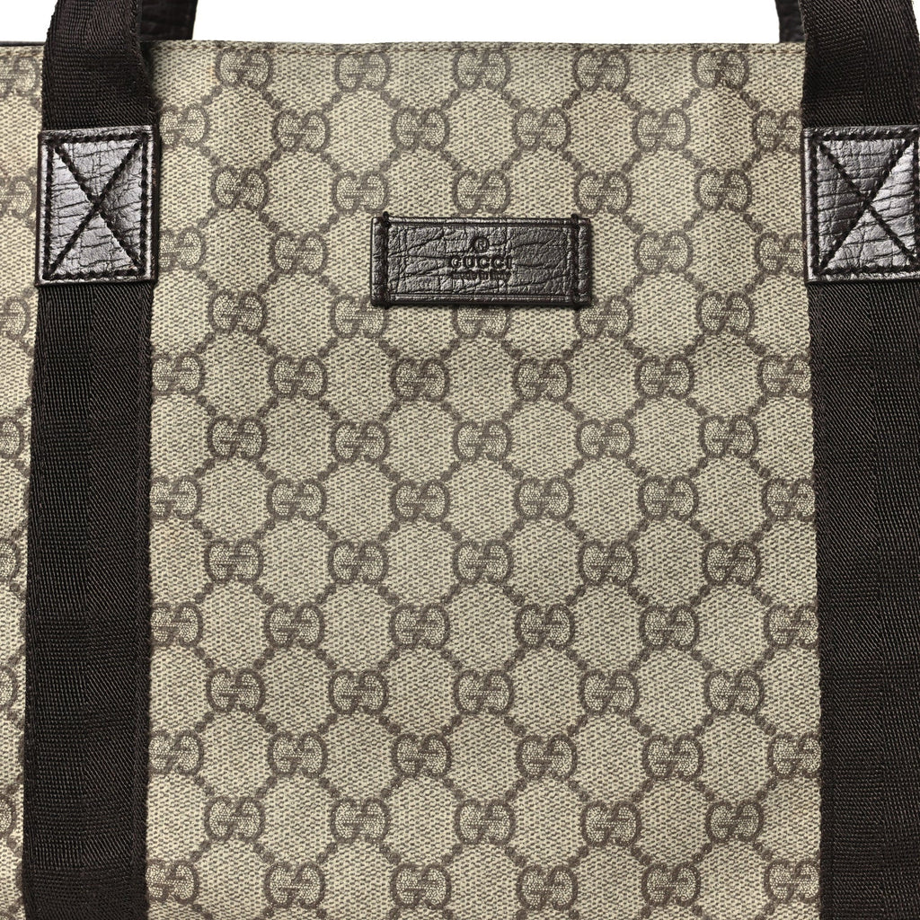 GG Plus Monogram Medium Tote Dark Brown