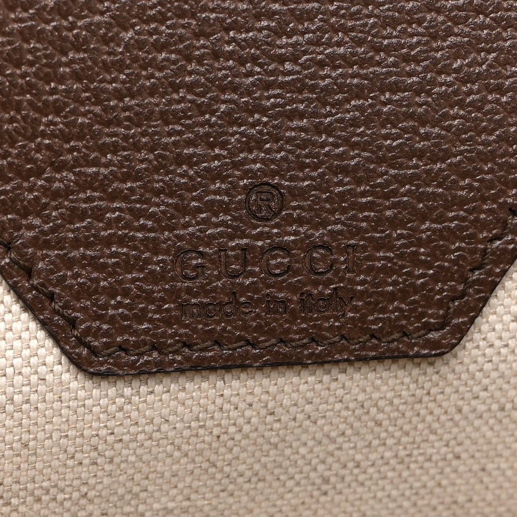 Monogram Jumbo GG Textured Dollar Calfskin Web Double Buckle Backpack Camel Ebony New Acero
