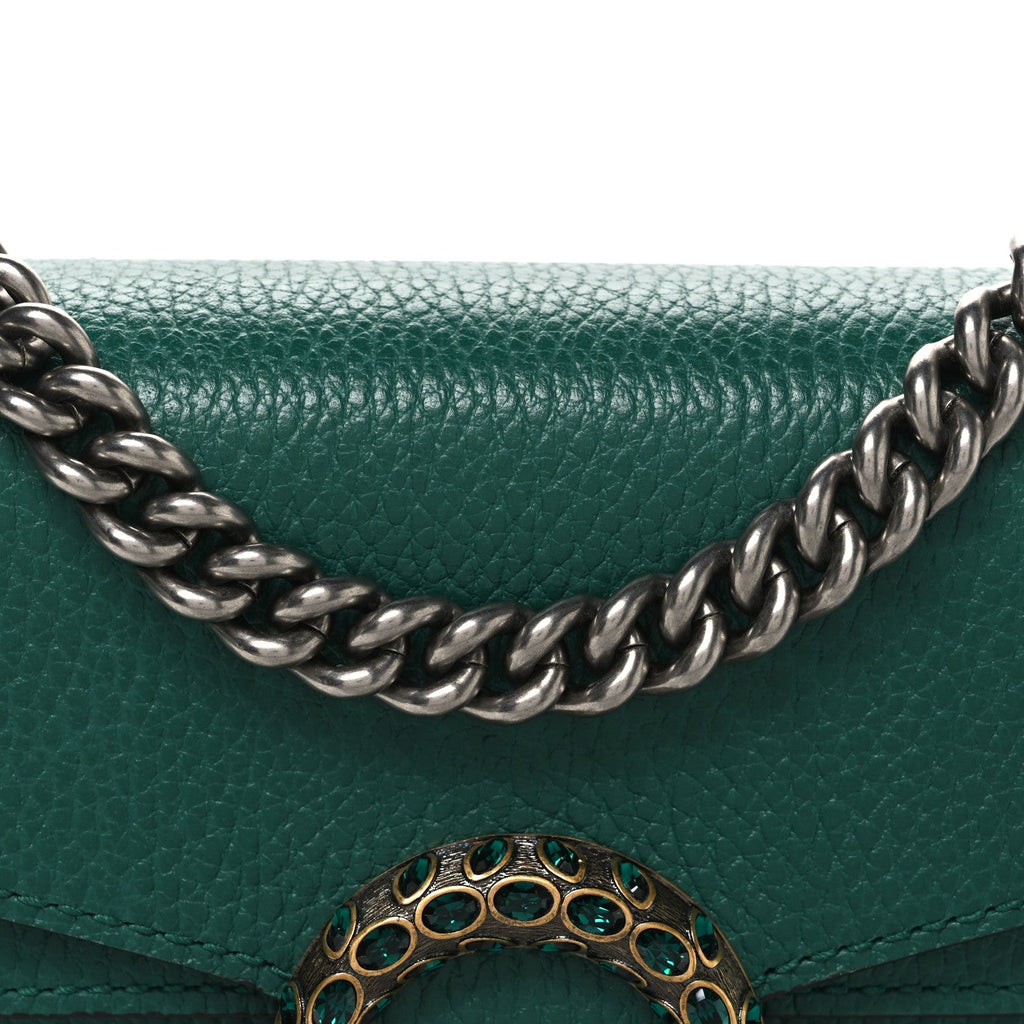 Calfskin Mini Dionysus Shoulder Bag Emerald