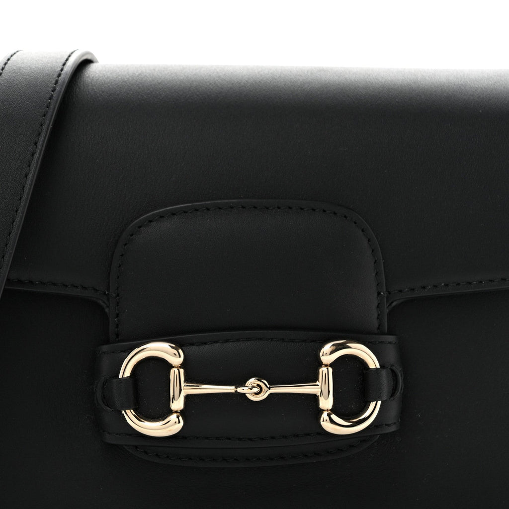 Arabella Calfskin Horsebit 1955 Shoulder Bag Black