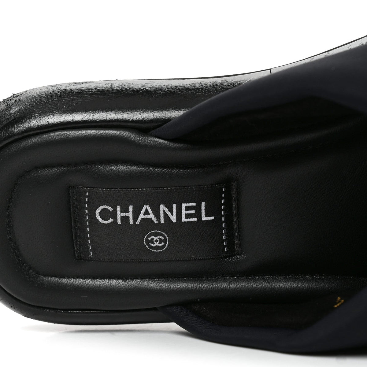 Fabric CC Mules Sandals 38 Black