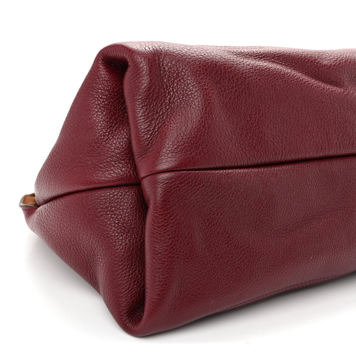Grained Calfskin Softbit Medium Shoulder Bag Rosso Ancora
