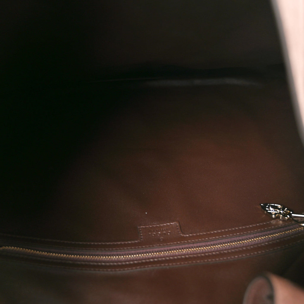 Suede Jackie 1961 Giorno Shoulder Bag Dark Brown