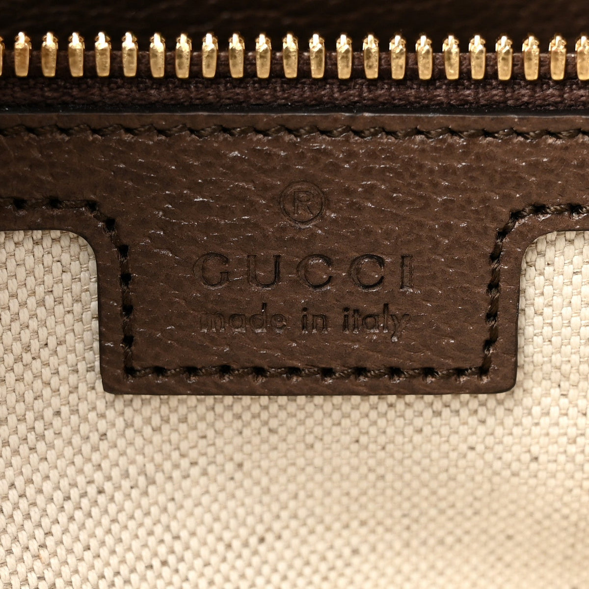 Monogram Jumbo GG Textured Dollar Calfskin Web Tote Bag Camel Ebony New Acero