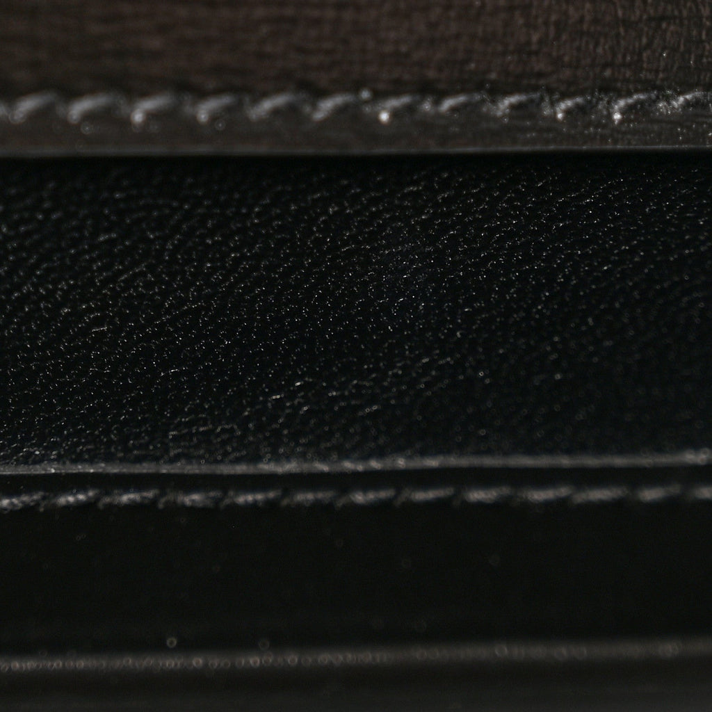 Boarded Dyana Lux Calfskin Web Monochrome Small Bamboo 1947 Top Handle Bag Black