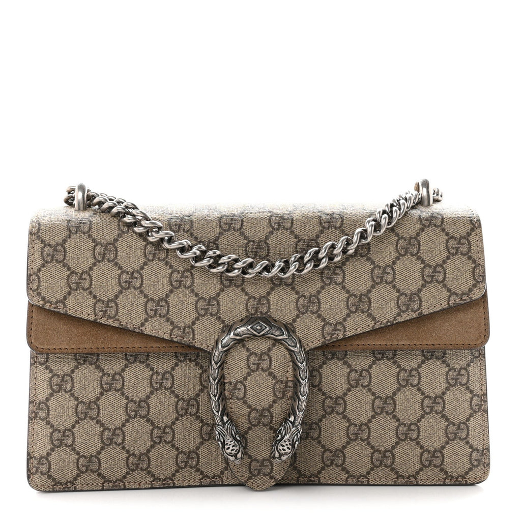 GG Supreme Monogram Small Dionysus Shoulder Bag Taupe