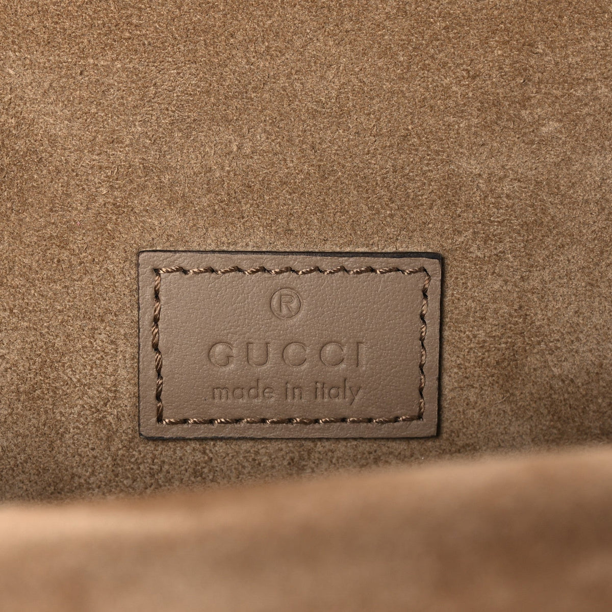 GG Supreme Monogram Suede Crystal Small Dionysus Shoulder Bag Beige Ebony Taupe