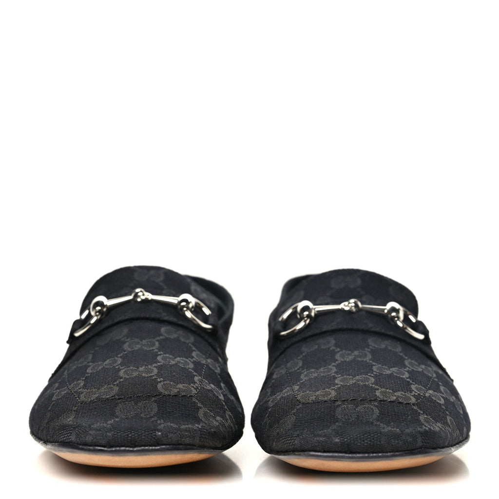 Monogram GG Canvas Womens Ragazzo Loafers 37.5 Black
