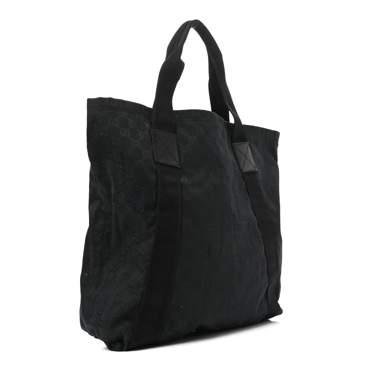 GG Monogram Medium Handle Vertical Tote Black
