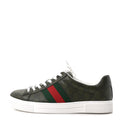 GG Supreme Monogram Web Mens New Ace Sneakers 9 Green