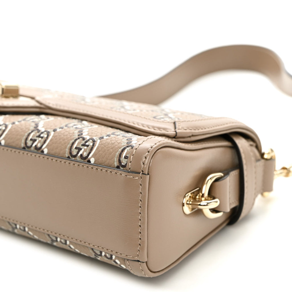 GG Shadow Monogram Small Luce Shoulder Bag Beige
