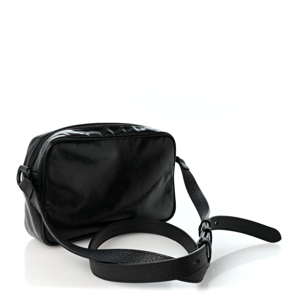 GG Crystal Monogram Mini Shoulder Bag Black