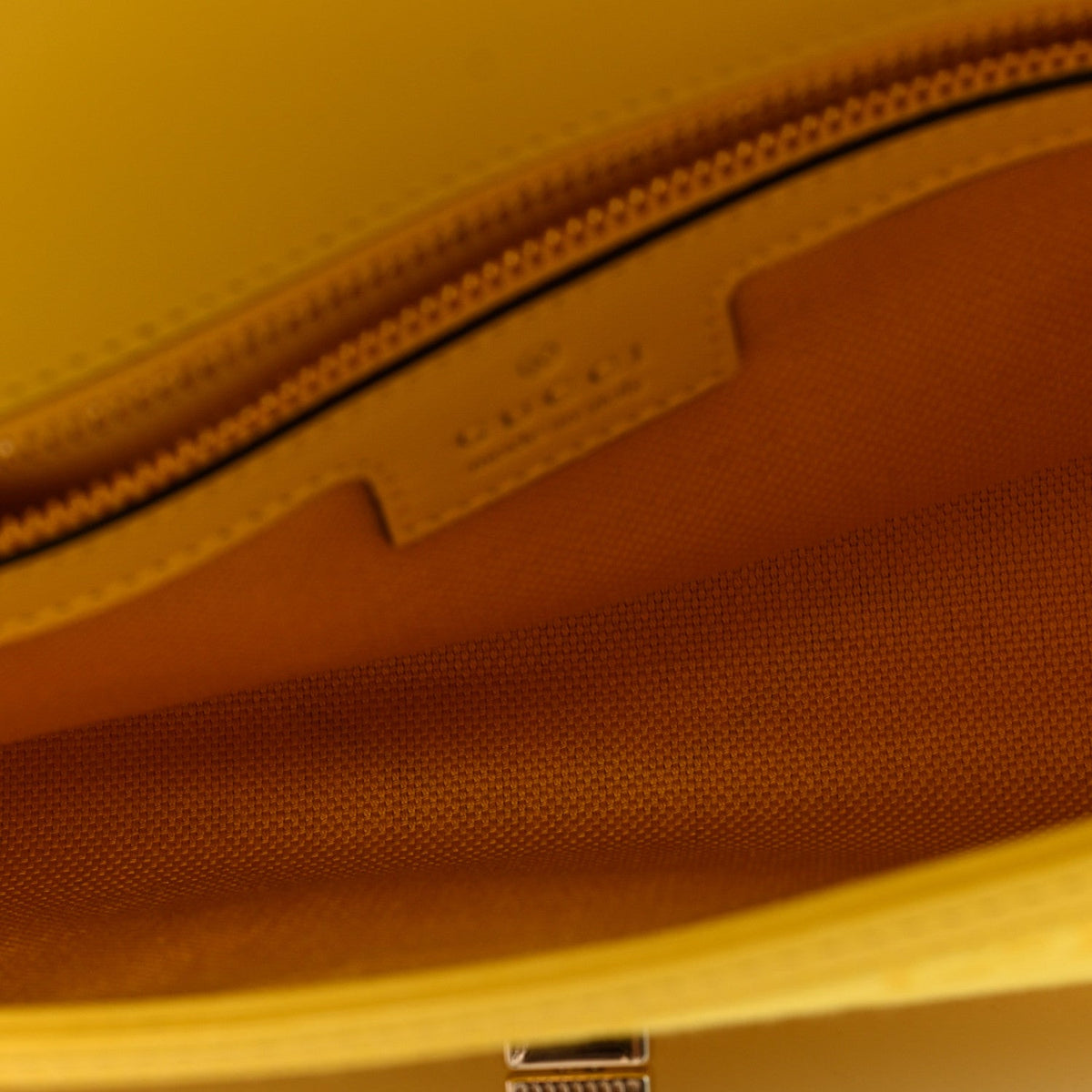 GG Monogram Textured Dollar Calfskin Small Luce Shoulder Bag Yellow Yellow