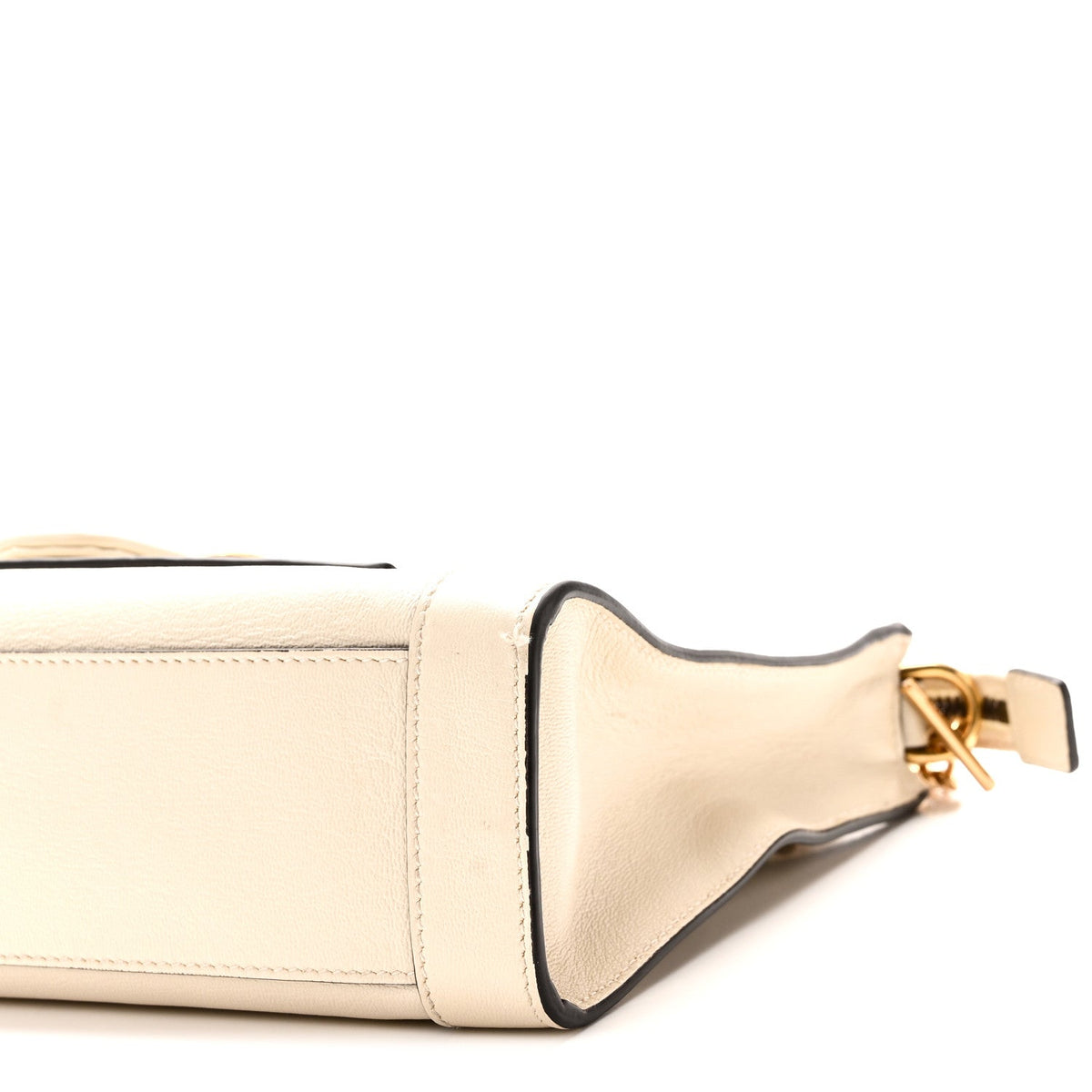 New Sakai Calfskin Lux Dahlia Chain Shoulder Bag Mystic White