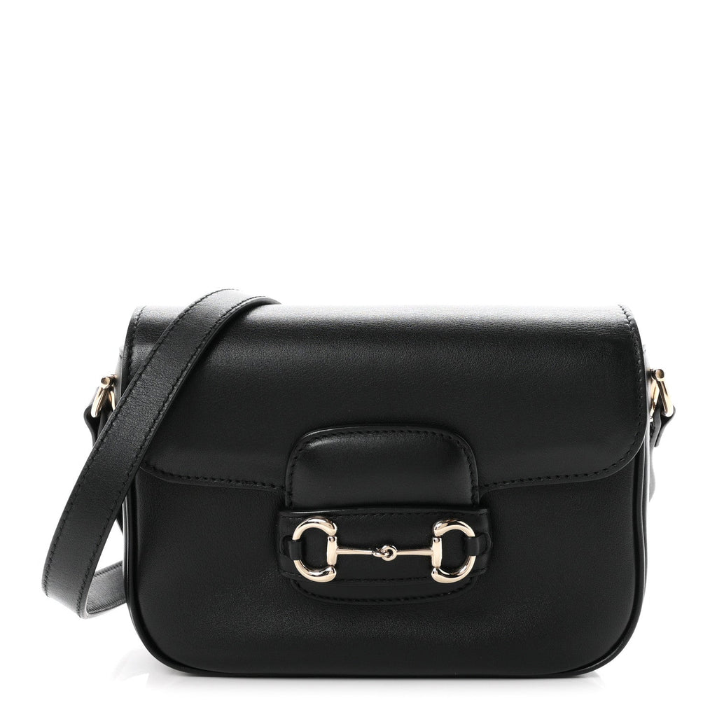 Arabella Calfskin Horsebit 1955 Shoulder Bag Black