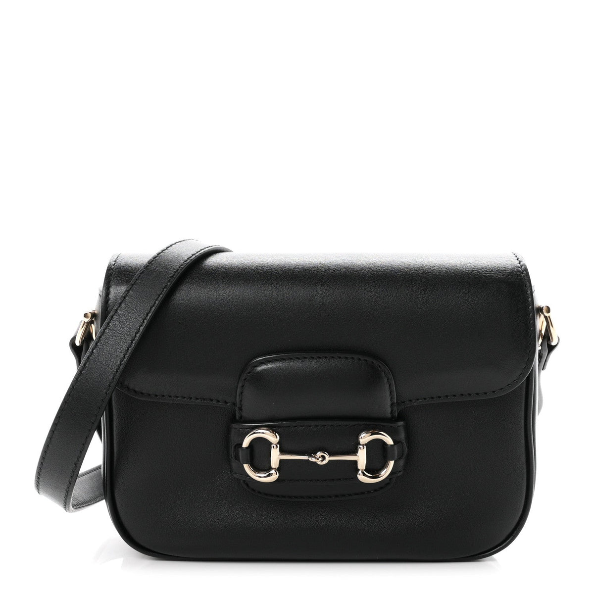 Arabella Calfskin Horsebit 1955 Shoulder Bag Black