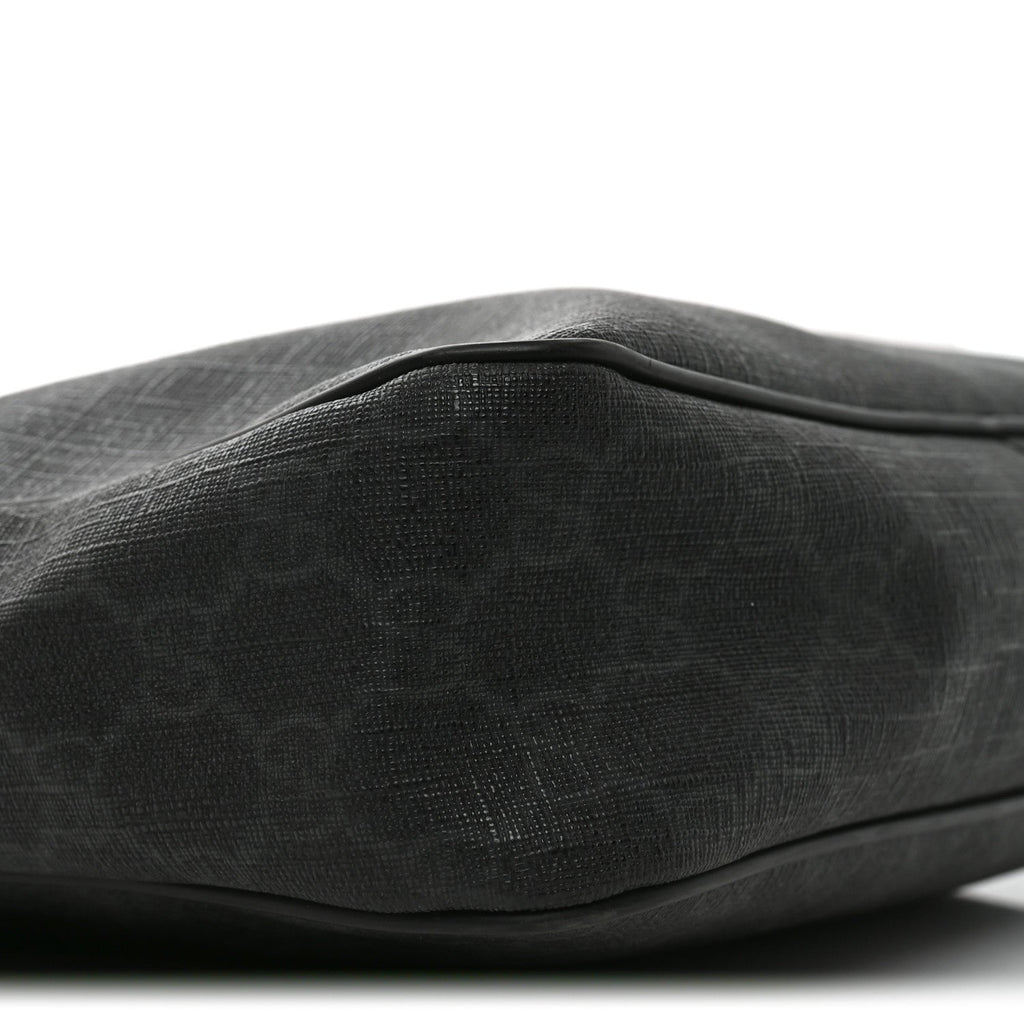 GG Supreme Monogram Messenger Bag Black Grey