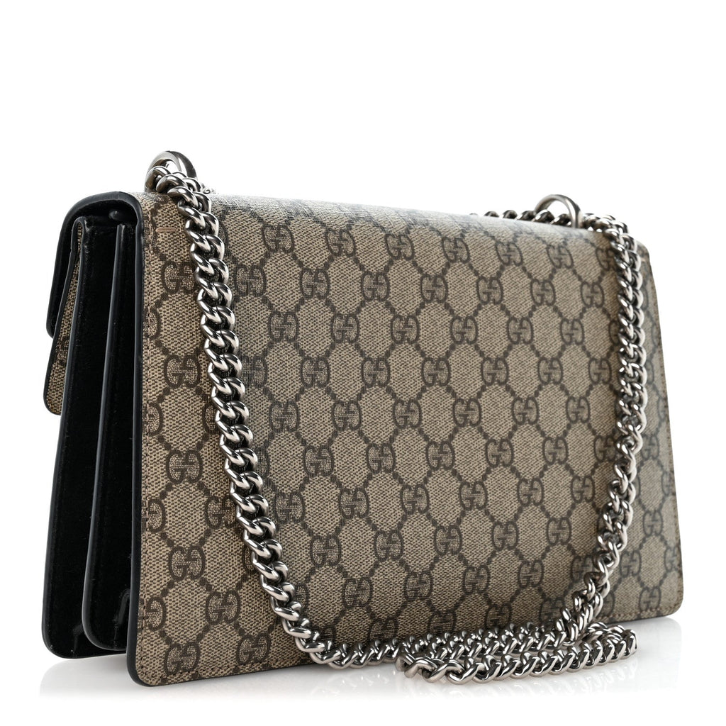 GG Supreme Monogram Small Dionysus Shoulder Bag Black