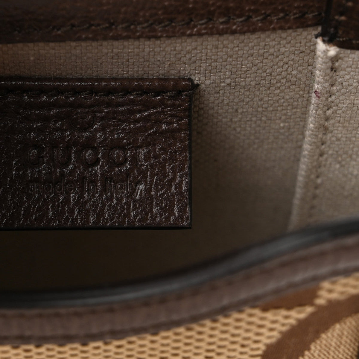 Monogram Jumbo GG Textured Dollar Calfskin Mini Horsebit 1955 Crossbody Bag Camel Ebony New Acero