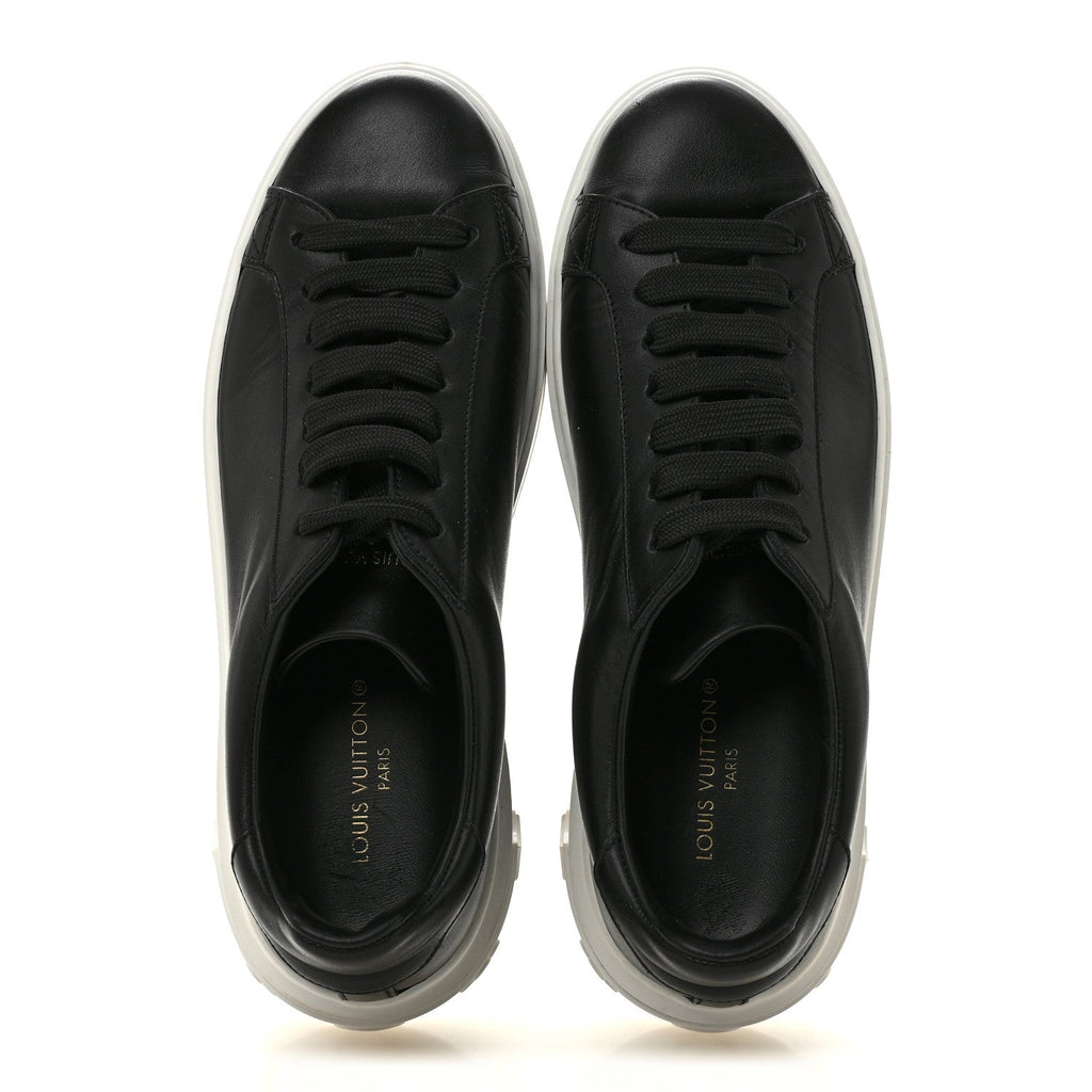 Calfskin Time Out Sneakers 38.5 Black
