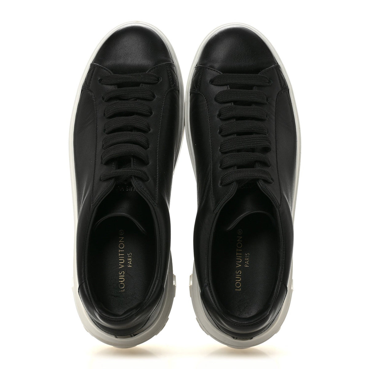 Calfskin Time Out Sneakers 38.5 Black