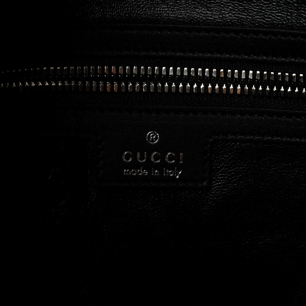 Calfskin Emblem Shoulder Bag Black