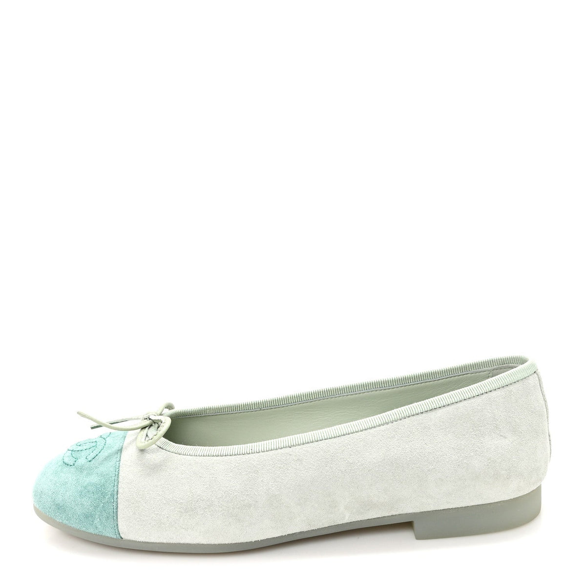 Suede Cap Toe CC Ballerina Flats 36 Light Green