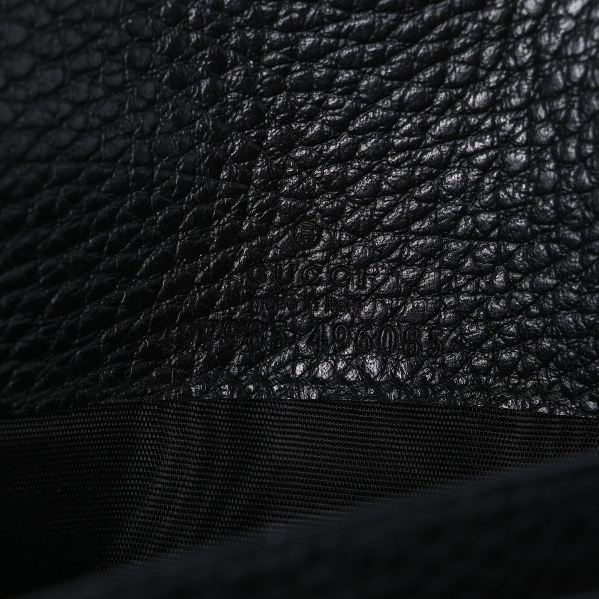 Calfskin Mini GG Marmont Chain Wallet Black