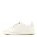 Calfskin Monogram Embossed Front Row Sneakers 36 White