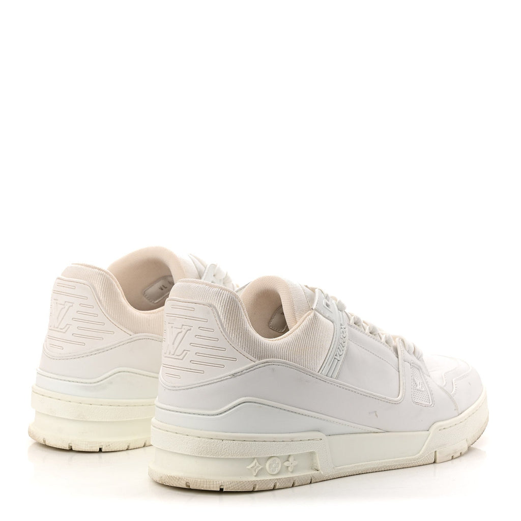 Calfskin Mens LV Trainer Sneakers 9.5 White