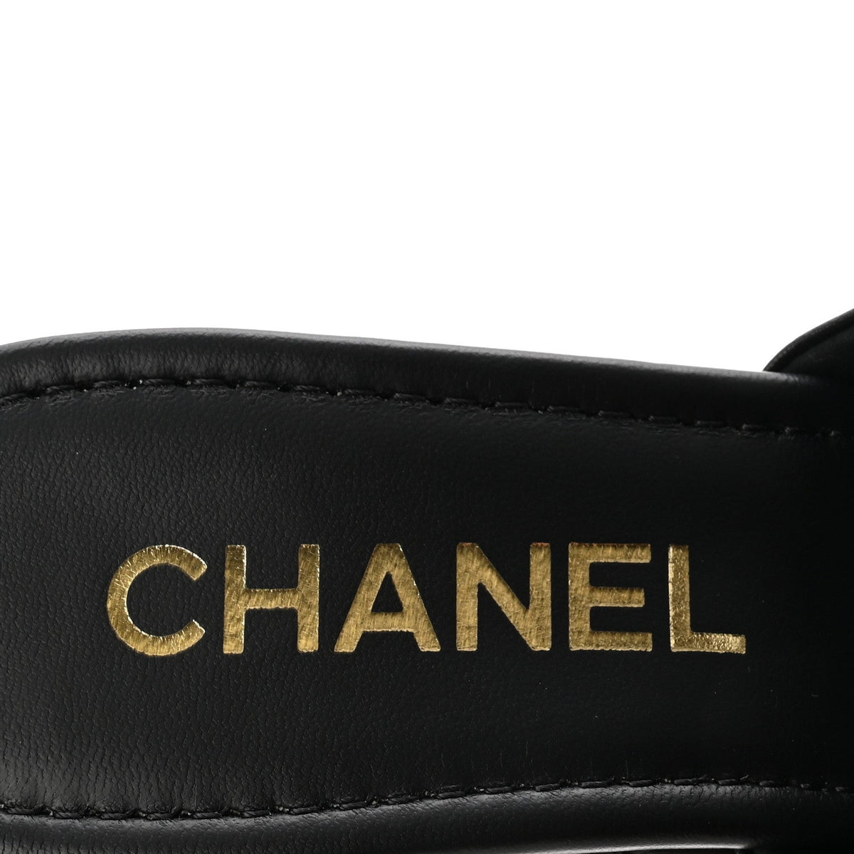 Lambskin Quilted CC Platform Mules 40 Black