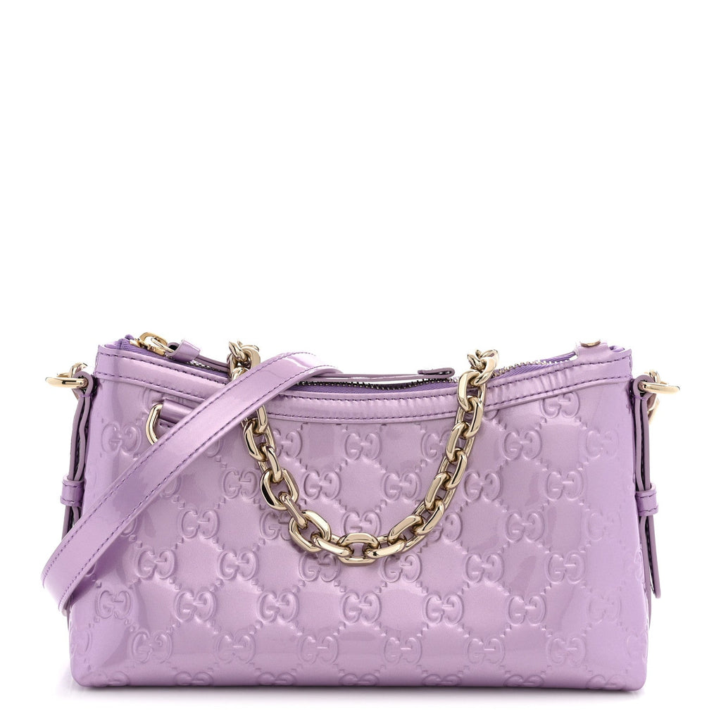 Shine Guccissima Emblem Small Shoulder Bag Lilac Haz