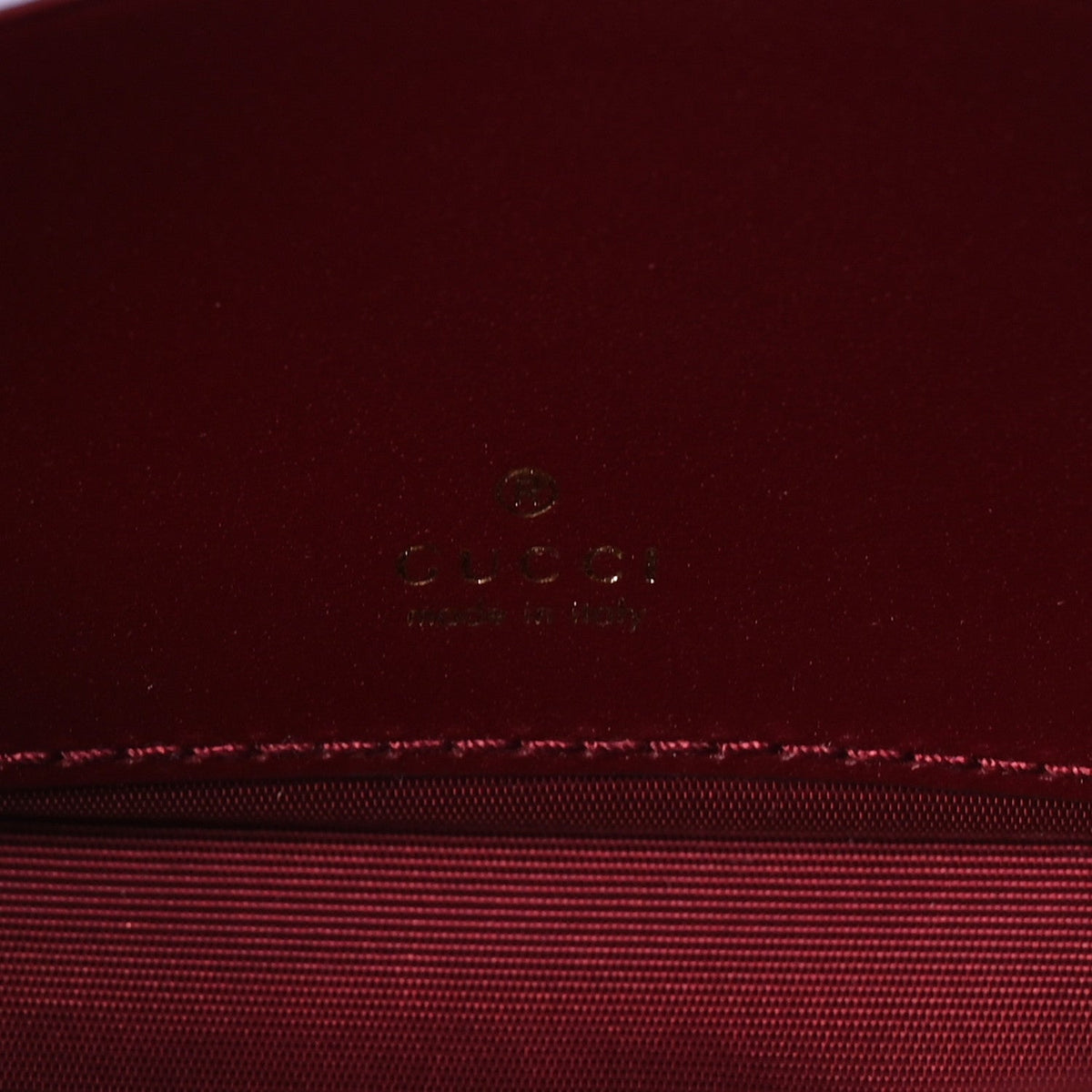 Shiny Calfskin Small Bamboo Night Bag Rosso Ancora