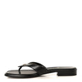 Lambskin CC Thong Sandals 37 Black