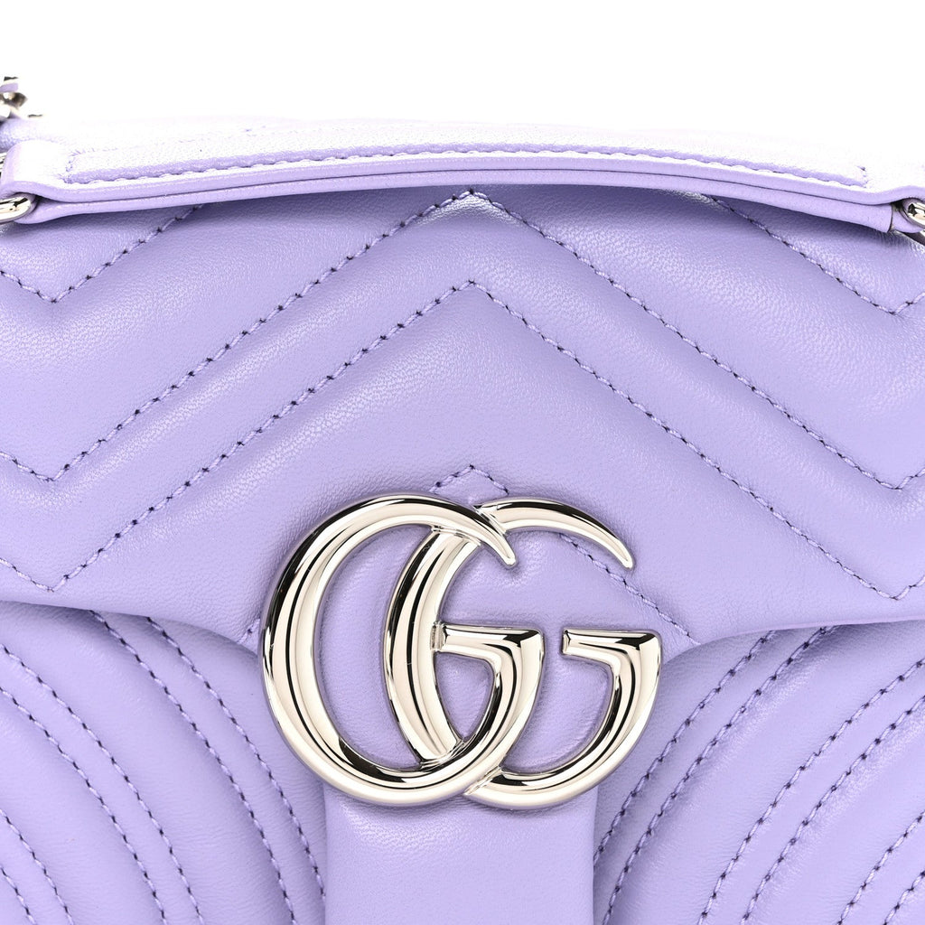 Lambskin Matelasse Small GG Marmont Shoulder Bag Lapis