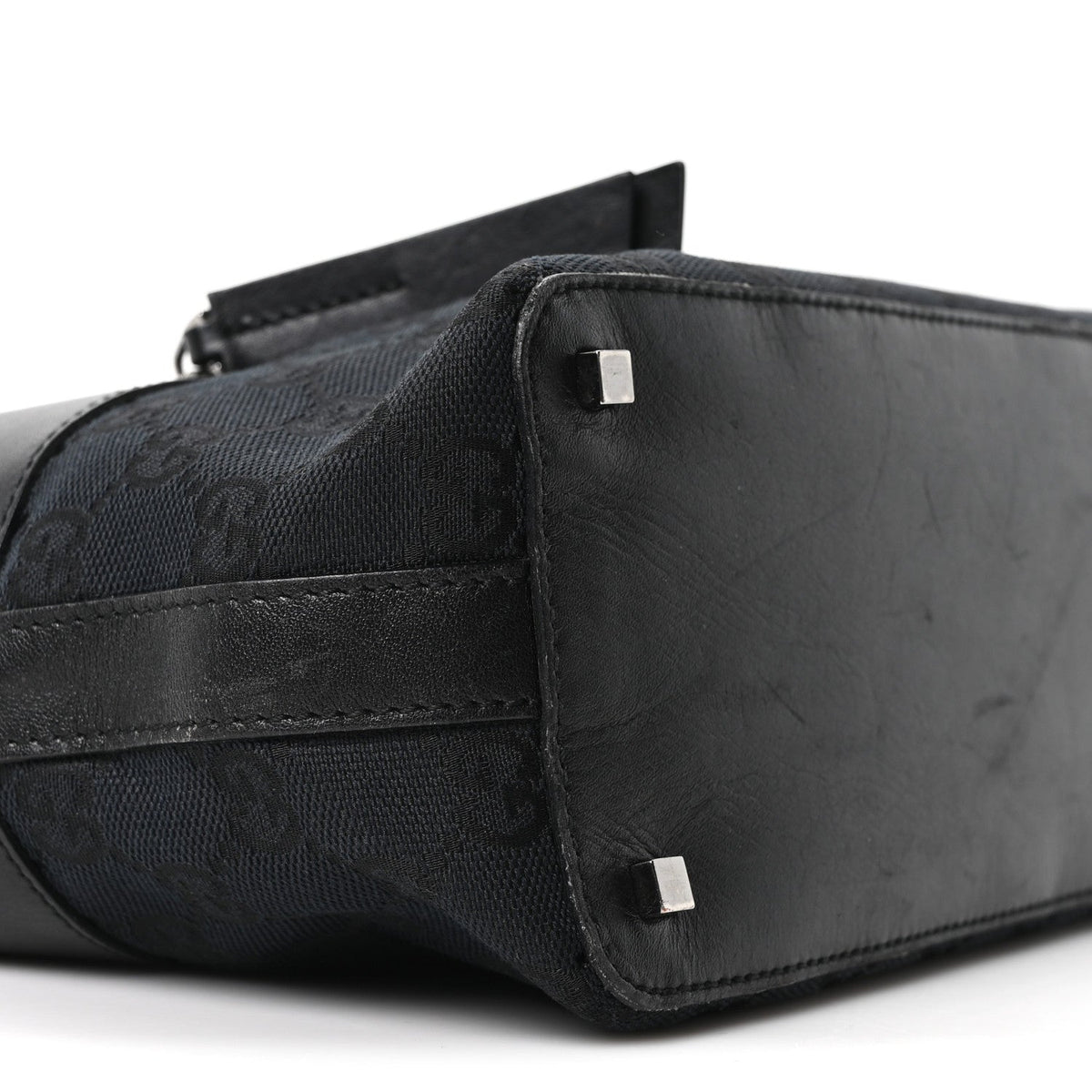 GG Canvas Monogram Shoulder Bag Black