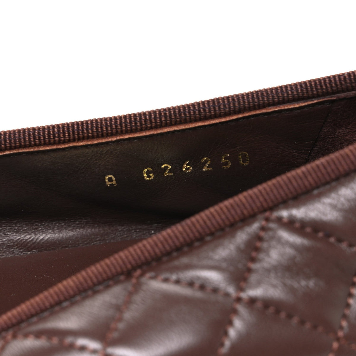 Lambskin Quilted CC Cap Toe Ballerina Flats 36.5 Dark Brown