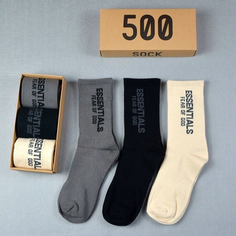 Men socks cotton knee socks