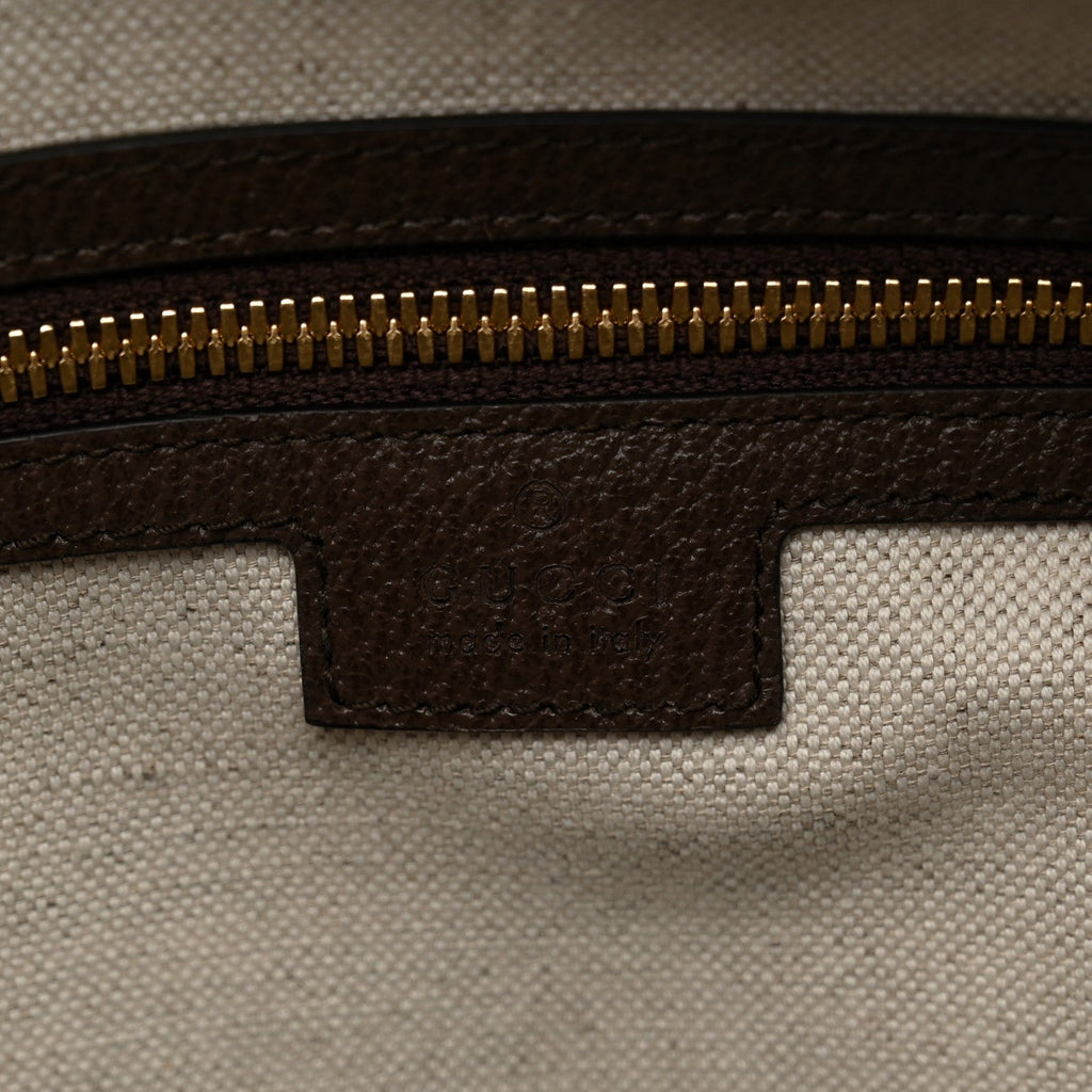 Monogram Jumbo GG Textured Dollar Calfskin Web Maxi Duffle Bag Camel Ebony