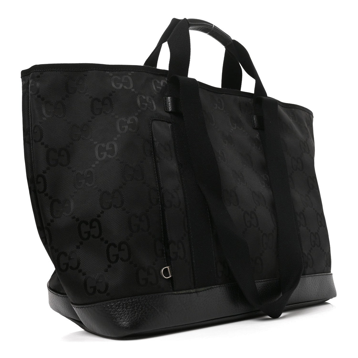 Econyl Nylon Monogram Medium Off The Grid Tote Bag Black