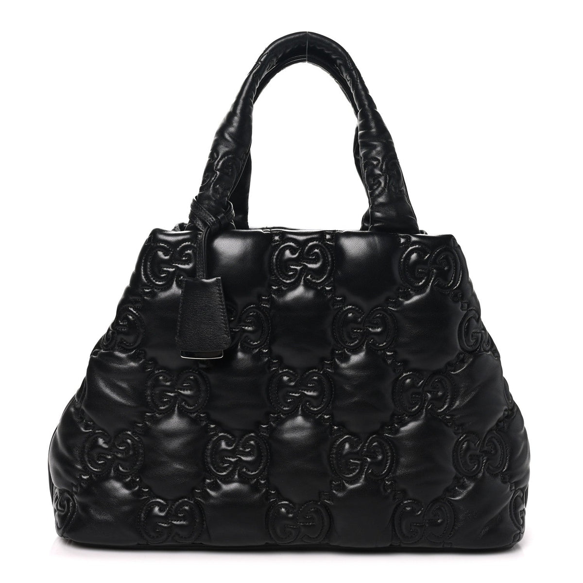 Calfskin GG Matelasse Large Tote Black