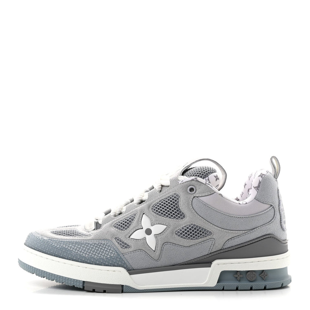Suede Mesh Mens LV Skate Sneakers 9 Gray