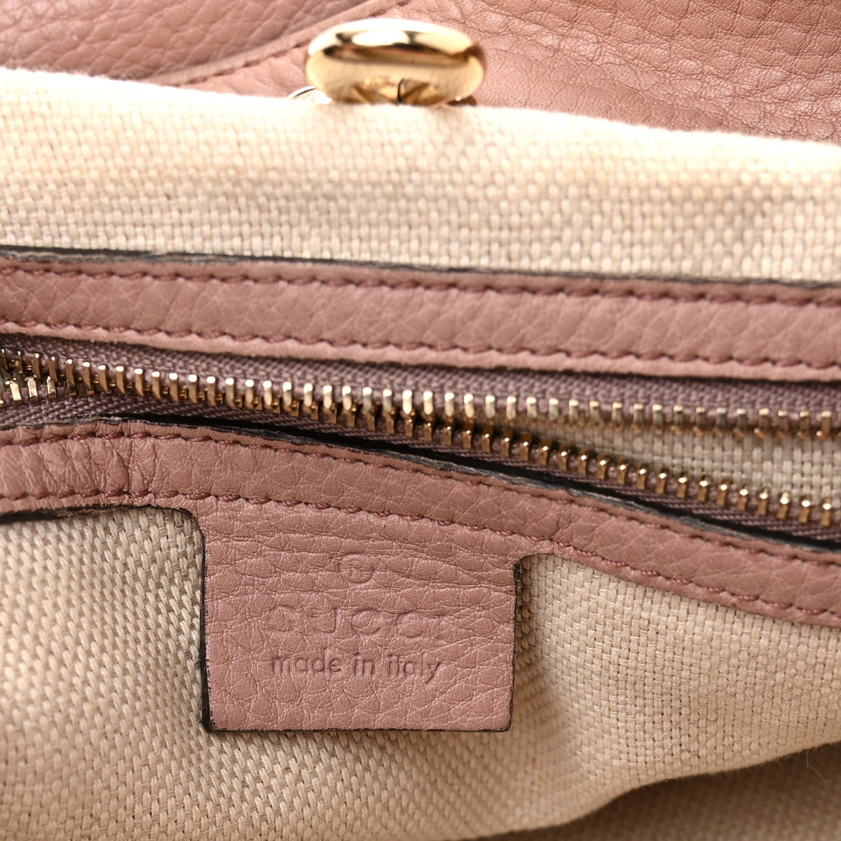 Pebbled Calfskin Medium Soho Chain Shoulder Bag Antique Rose