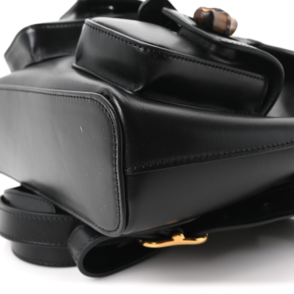 Calfskin Bamboo Backpack Black