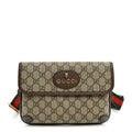 GG Supreme Monogram Neo Vintage Web Belt Bag Brown